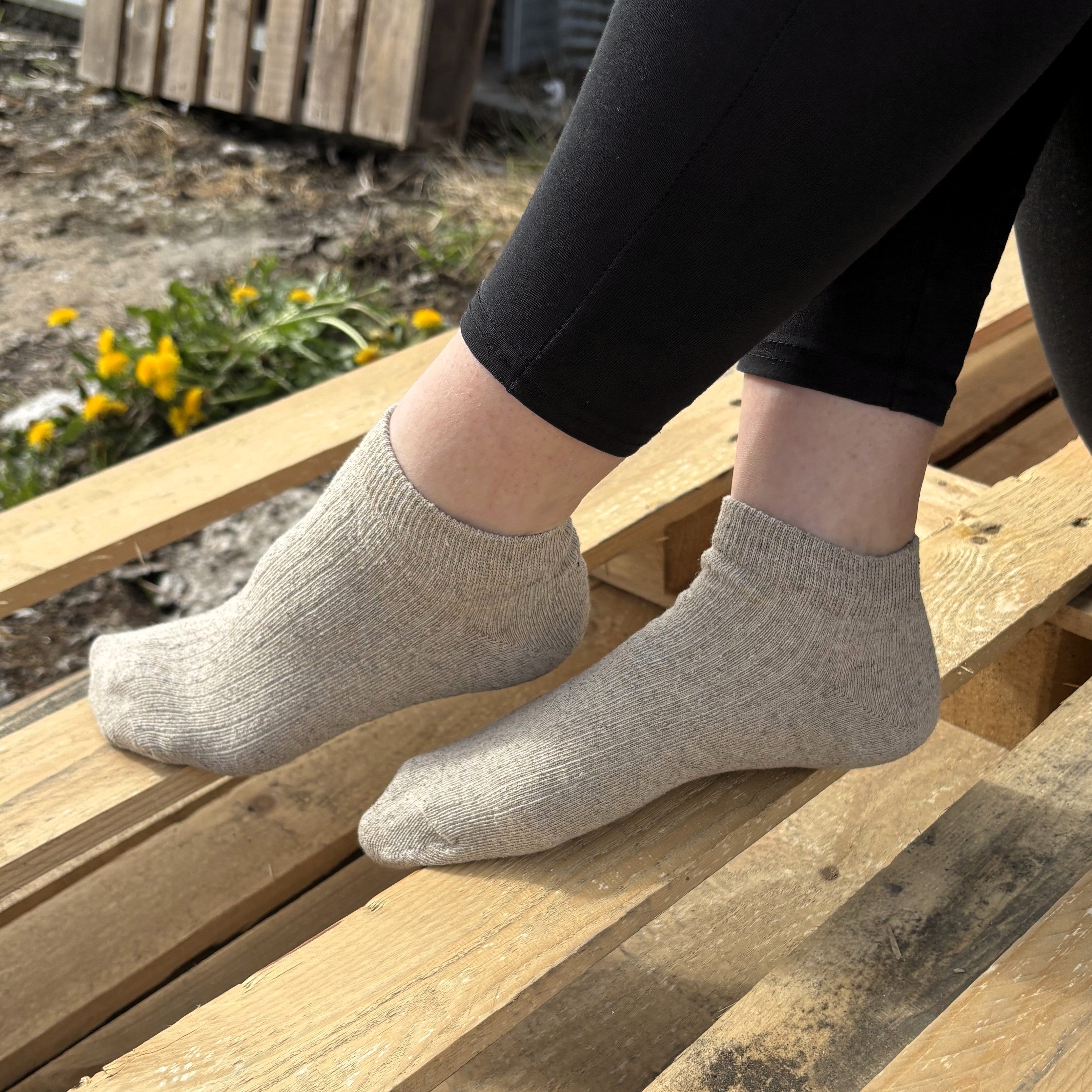 Natural Hemp/Cotton Blend Ankle Socks