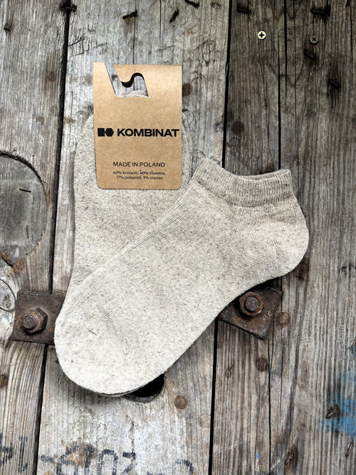 Natural Hemp/Cotton Blend Ankle Socks