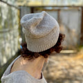 Thin hemp/cotton beanie, natural