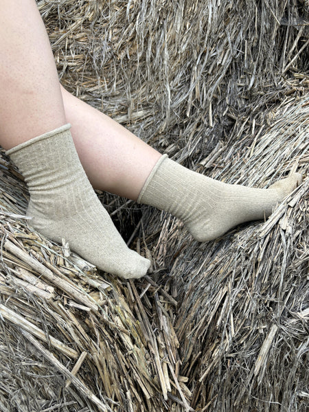 Natural non-binding hemp/cotton socks