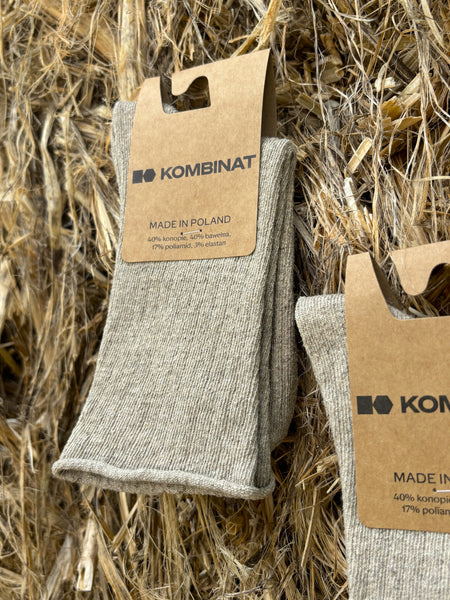 Natural non-binding hemp/cotton socks