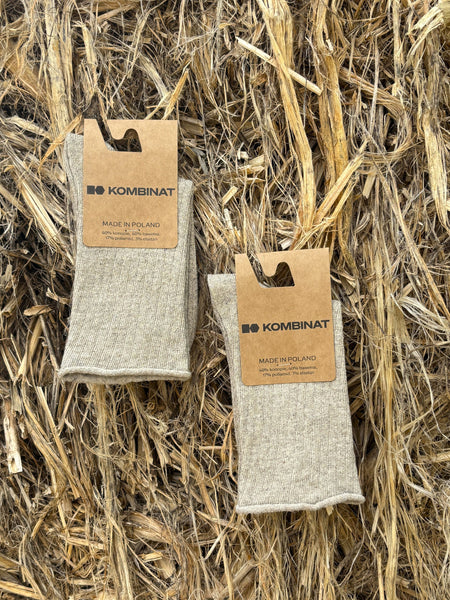 Natural non-binding hemp/cotton socks