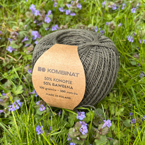 Hemp/cotton yarn, green